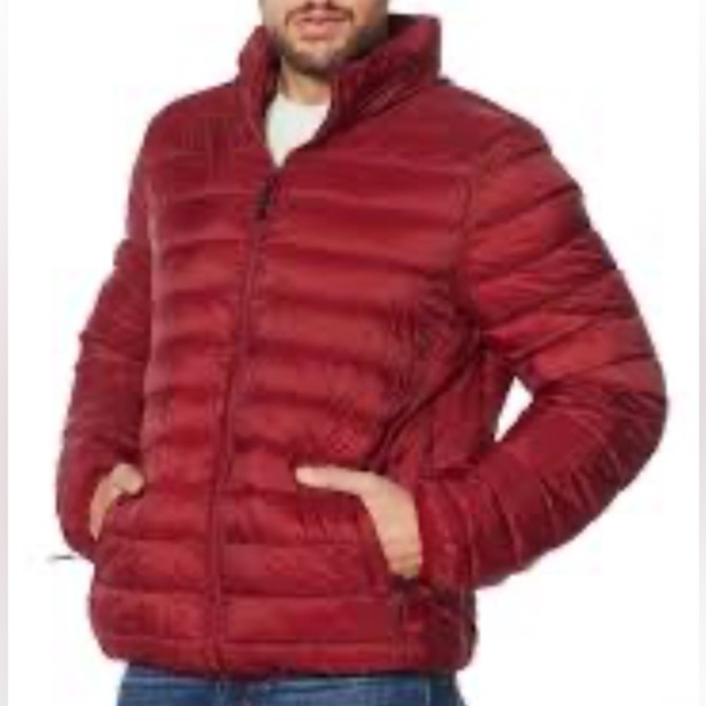 NEW - Laurier & Co. Mens Packable Puffer Jacket With Hidden Hood. Size XL.